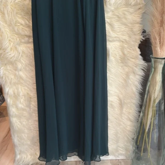 After Six Green Asymmetrical One-Shoulder Cocktail Dress - Picture 3 of 7